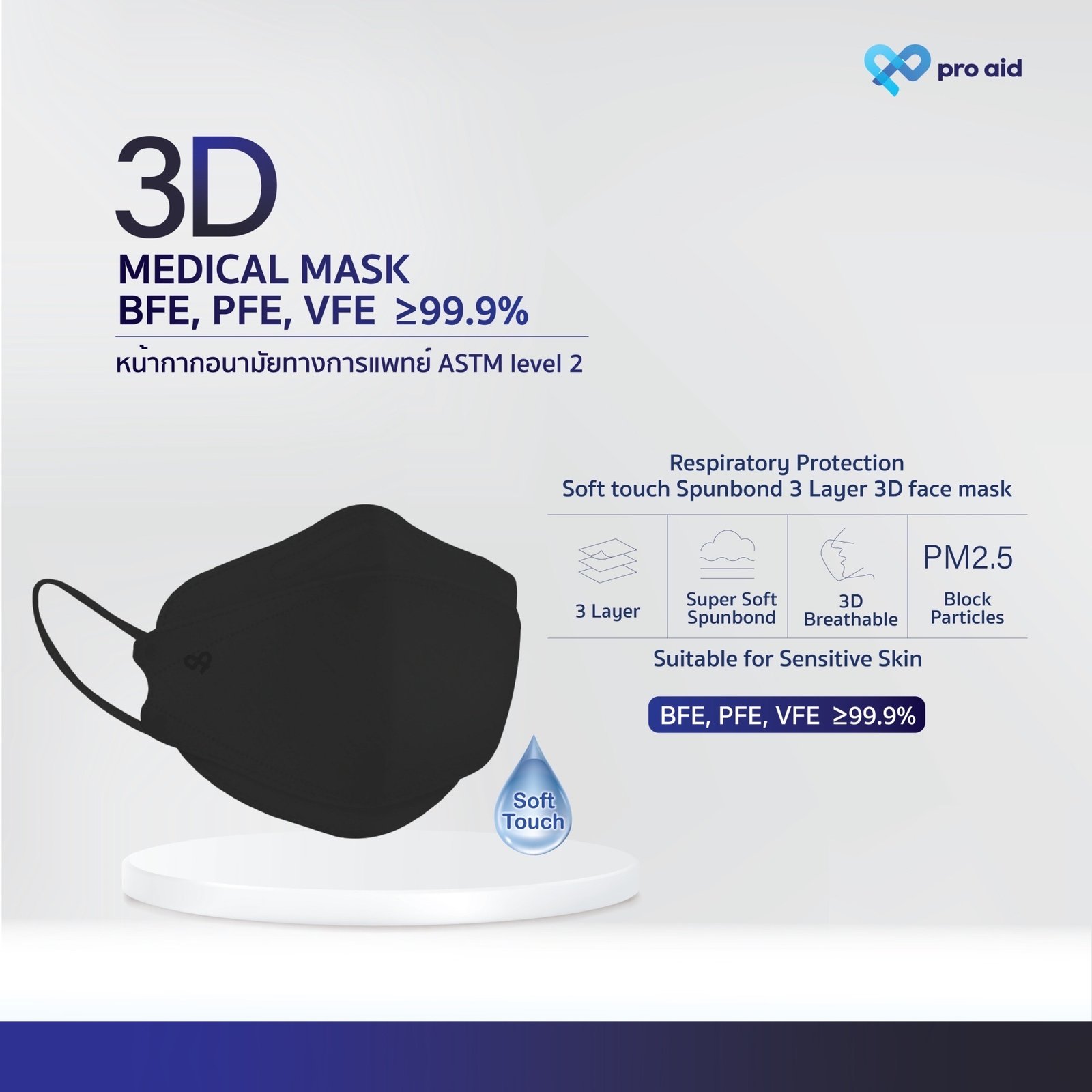 Pro aid 3D AF-99 Medical Mask {Carton/12 Box} - Image 10